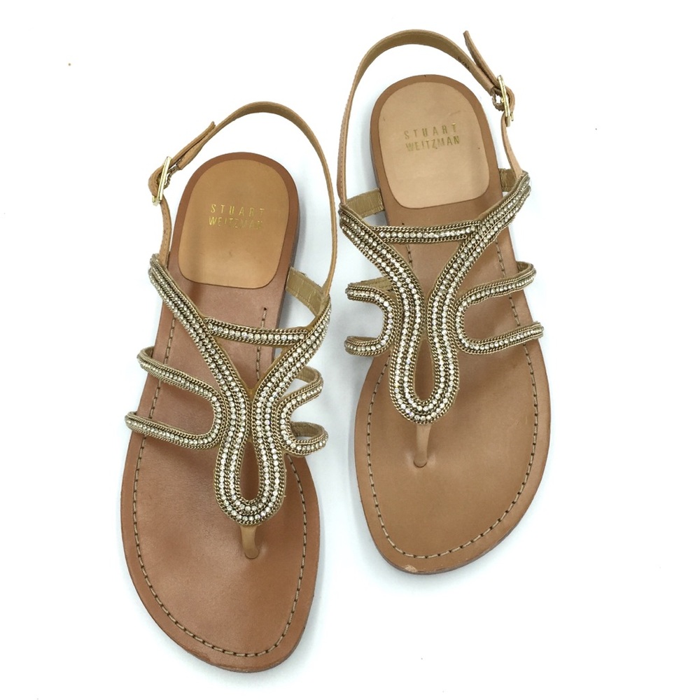 MOVING, MAKE OFFER STUART WEITZMAN Jeweled Sandals